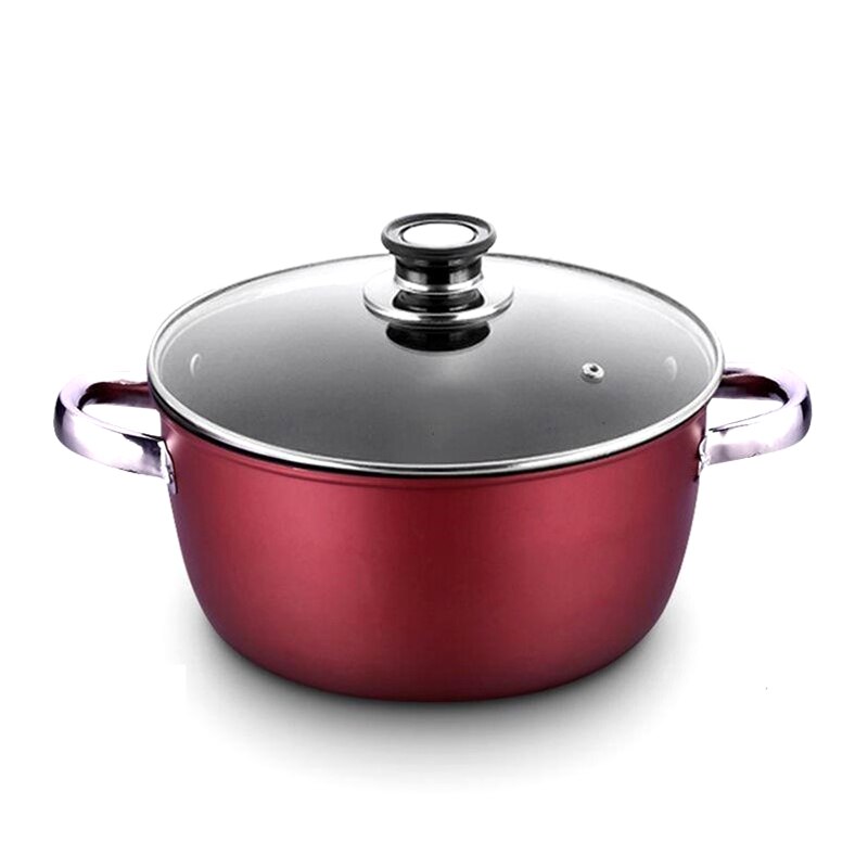 Gryde med slip-let gryde rustfrit stål gryde køkkengrej køkken gryde kogegrej røgfri sundhed ikke-magnetisk madlavning: 22cm tykkere bund