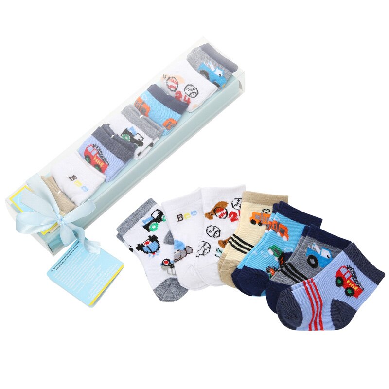 7 Paare/lose Baby Jungen Mädchen Socken Unisex Baby, Kleinkind Neugeborenen Socken Box Set Kinder Baby Low Cut Baumwolle Baby socken Neugeborenen