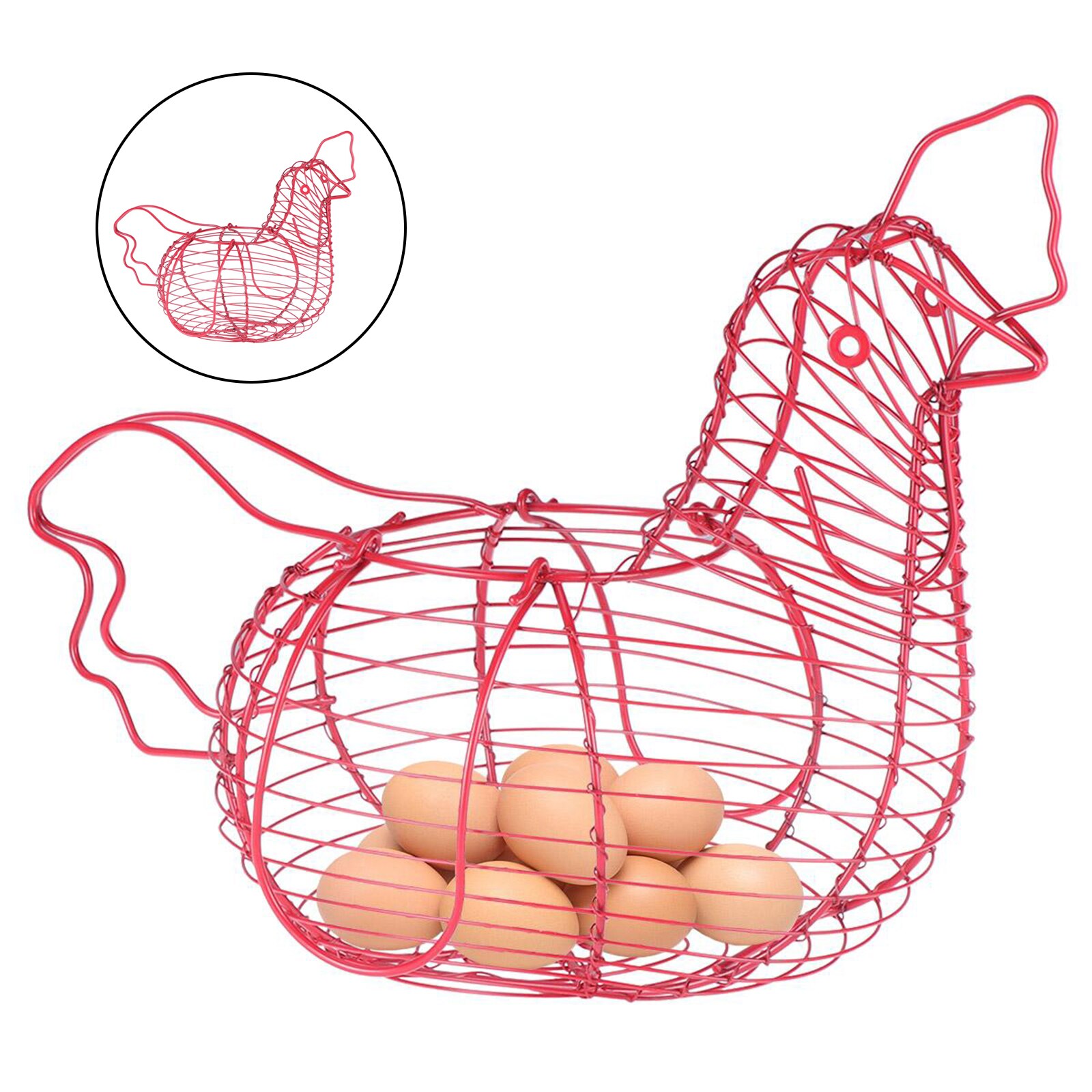 Wire Egg Rack Chicken Egg Storage Basket Wire Egg Holder Pink Vi... – Grandado