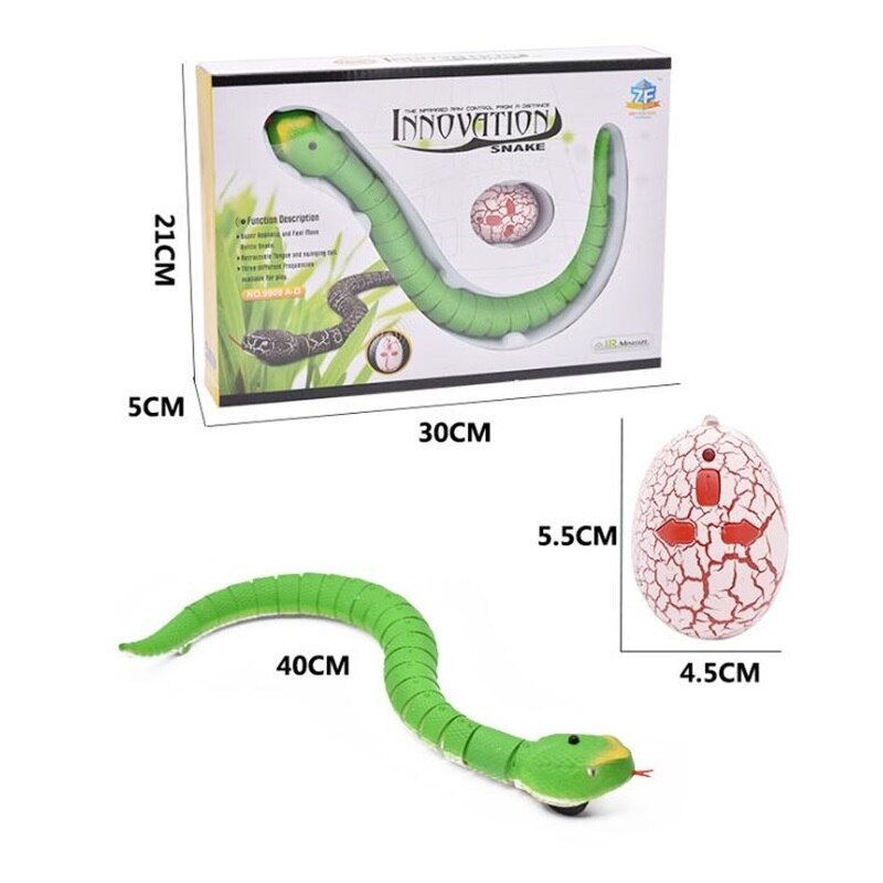 Serpent télécommandé à infrarouge RC, jouet et œuf de chat, serpent à sonnette, Animal, tour effrayant, jouets pour enfants, nouveauté drôle,