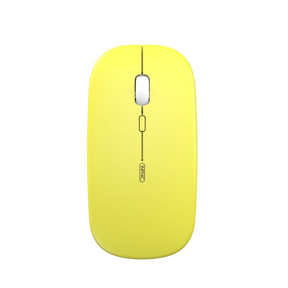 Wireless Mouse Computer Mouse Silent Mause Rechargeable Ergonomic Mouse 2.4Ghz 1600dpi USB Optical Mice For Macbook Laptop PC: yellow