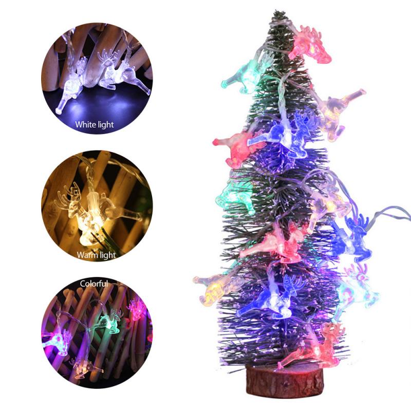 1pcs 10 LED sika deer string Christmas day elk-shaped deer decoration lantern Light strip For Christmas Party Supplies