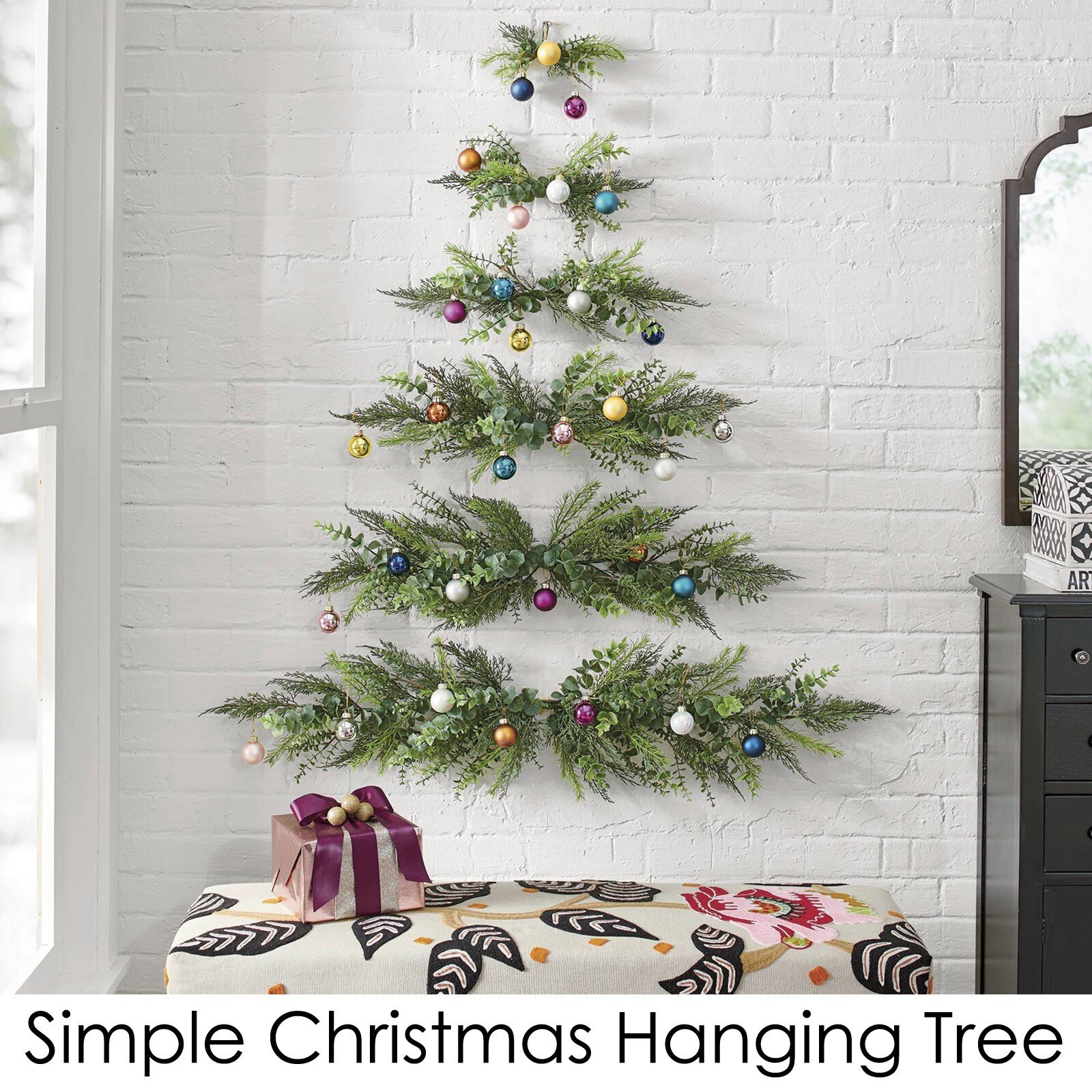 Mini arbre de noël pendentif mural tissu mural décoration petit sapin de noël