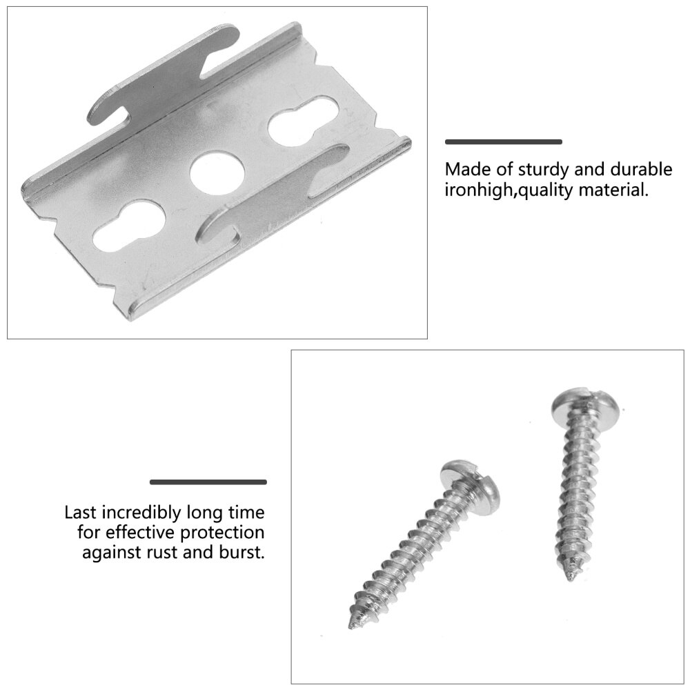 2 sets Iron Curtain Rod Brackets Vintage Window Double Curtain Rod Brackets