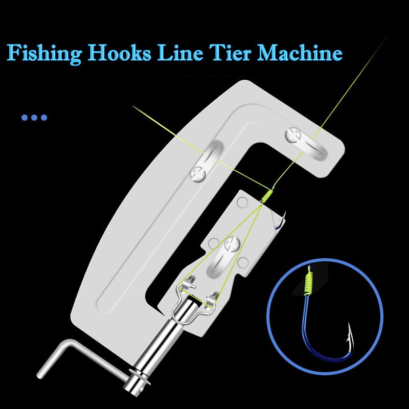 Máquina portátil para anudar anzuelos, accesorio de pesca semiautomático, de acero inoxidable para atar líneas