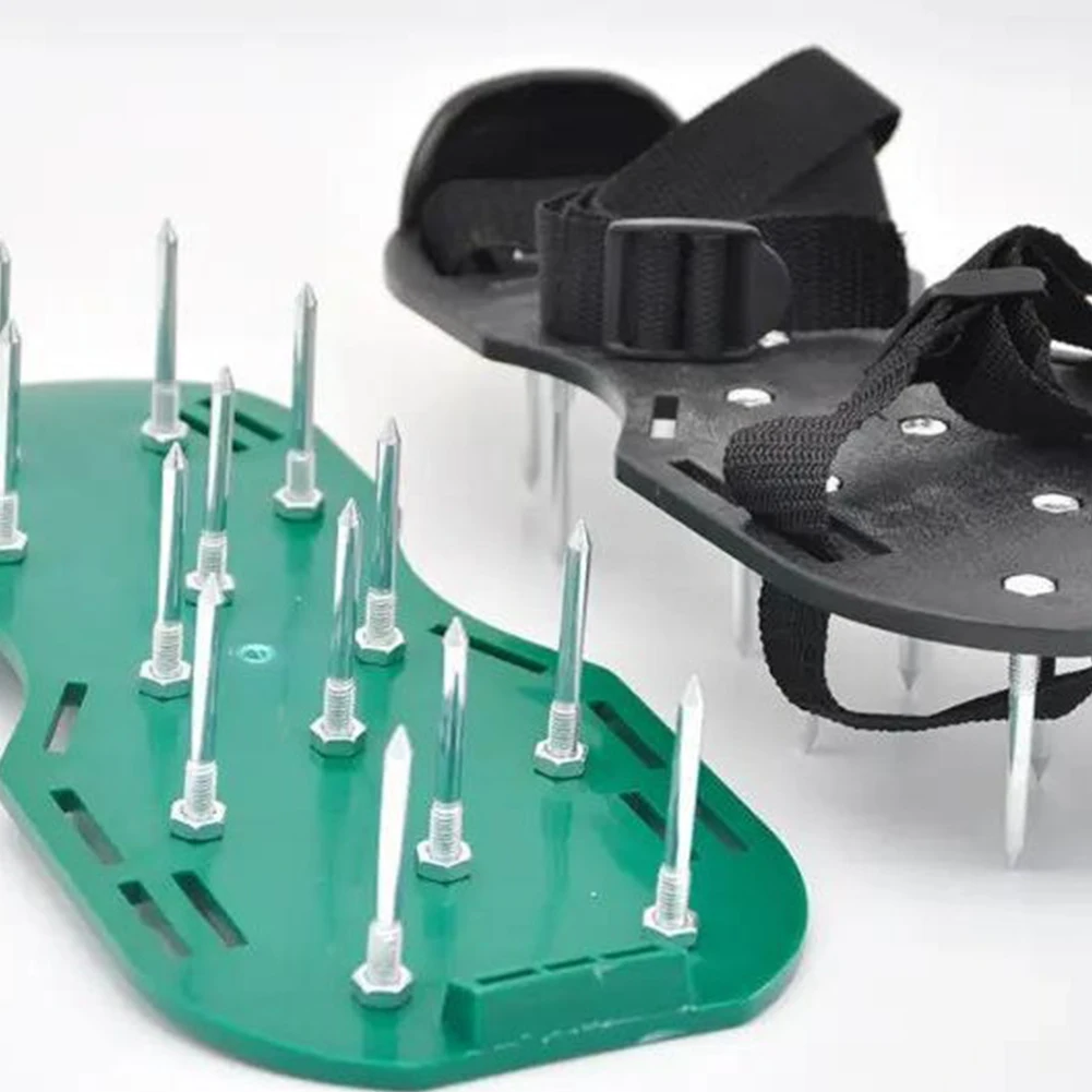Garten Rasen Sein lüfter Schuhe Rasen Sein lüfter Spikes Schuhe Gartengeräte Garten Hof Gras Grubber Nagel Werkzeug Belüfter Spikes