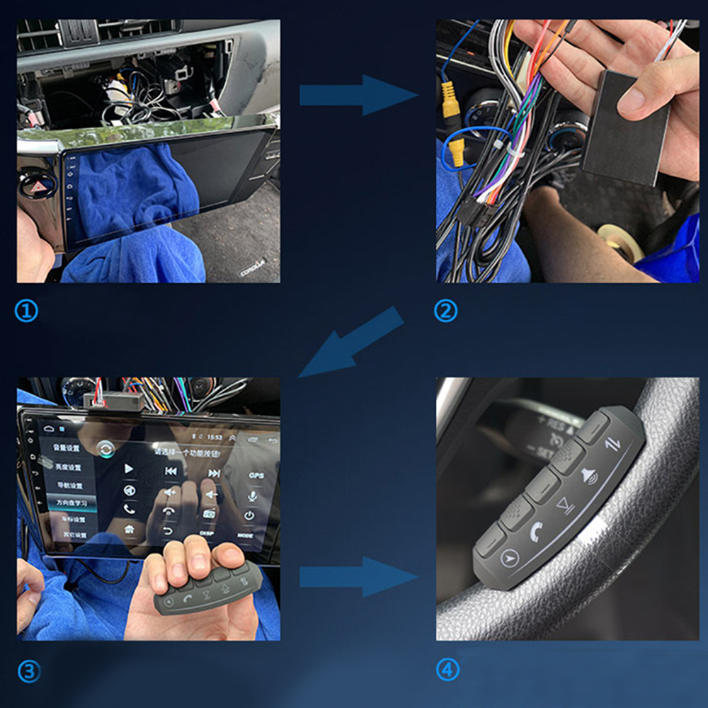 Controller Wireless pulsante del volante autoradio lettore GPS DVD telecomandi per auto