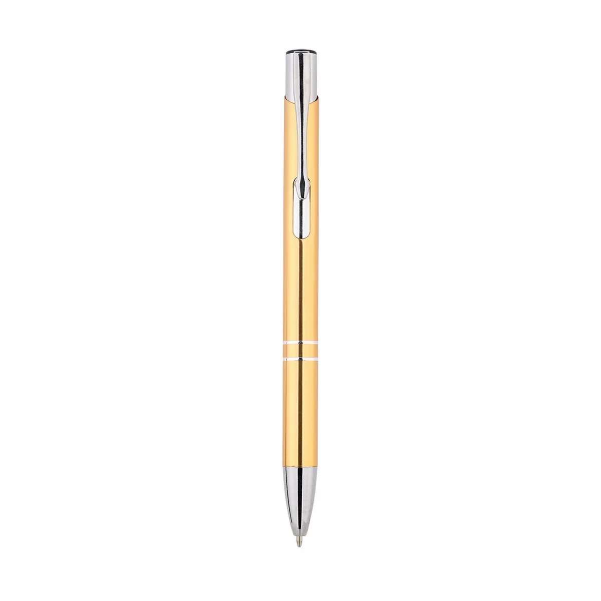 100 stuks reclame metalen balpen blanco pennen voor doe-het-zelf creatieve zakelijke multifunctionele pen: Clear