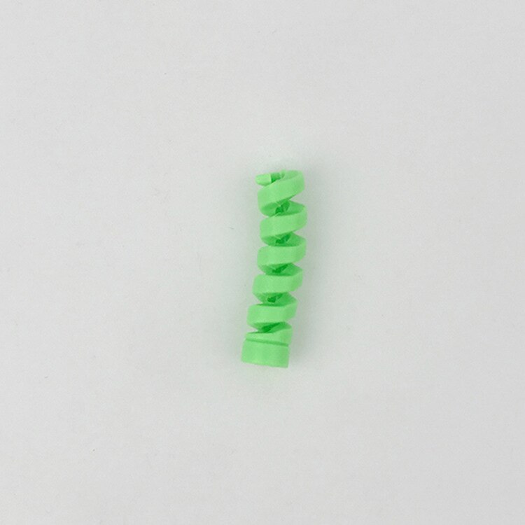 10 Pcs Spiraal Kabel Protector Silicone Data Lijn Beschermende Winder Voor Iphone Android Usb Opladen Headset Lijn Beschermhoes: Green 10 pcs