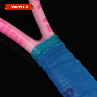 5 sztuk rakieta tenisowa rakieta Fix Ring paletka do badmintona uchwyt rękojeści pierścień rakieta zespół Overgrip Protector: Transparent blue