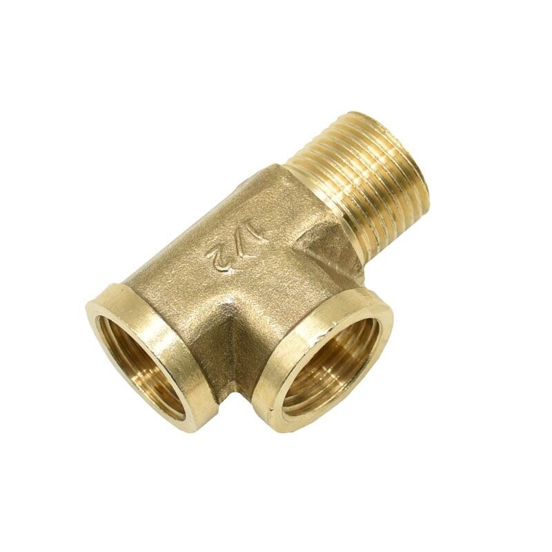 Uros 1/2 " bsp kierre tee-liitin naaras t tyyppi 3 -tie messinki putkiliitin sovittimen liitin veteen 1 kpl: C