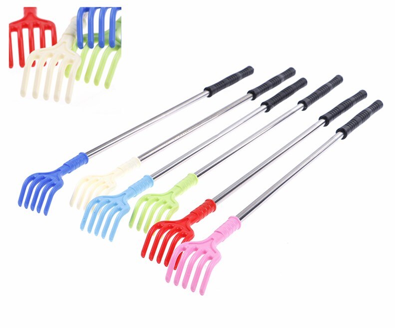 1PCS Stainless Steel Extend Itch Aid With Soft Grip Random Scratch Tool Back Scratcher Telescopic Portable Adjustable Size