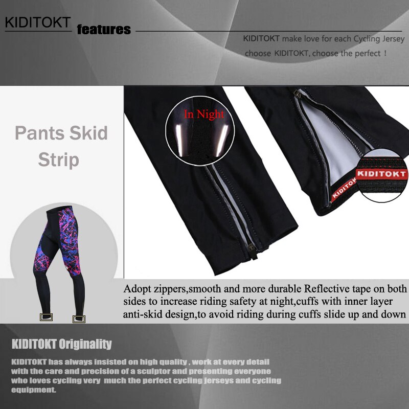 Kiditokt heren winter 3d gel gevoerde fietsbroek schokbestendig mountainbike fietsbroek mtb fietsbroek