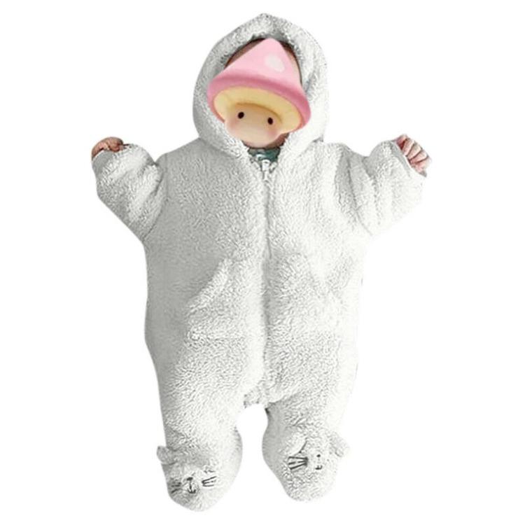 -né bébé vêtements chaussures garçons filles à capuche barboteuse mignon dessin animé bébé barboteuses une pièce pyjamas mignon polaire barboteuse