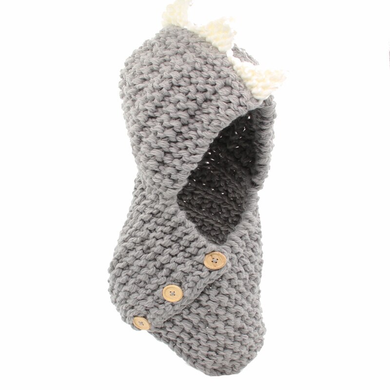 Gorros de algodón tejidos con diseño de dinosaurio para niños, gorros de invierno para niñas y niños, gorros para exteriores de primavera y otoño.: 2