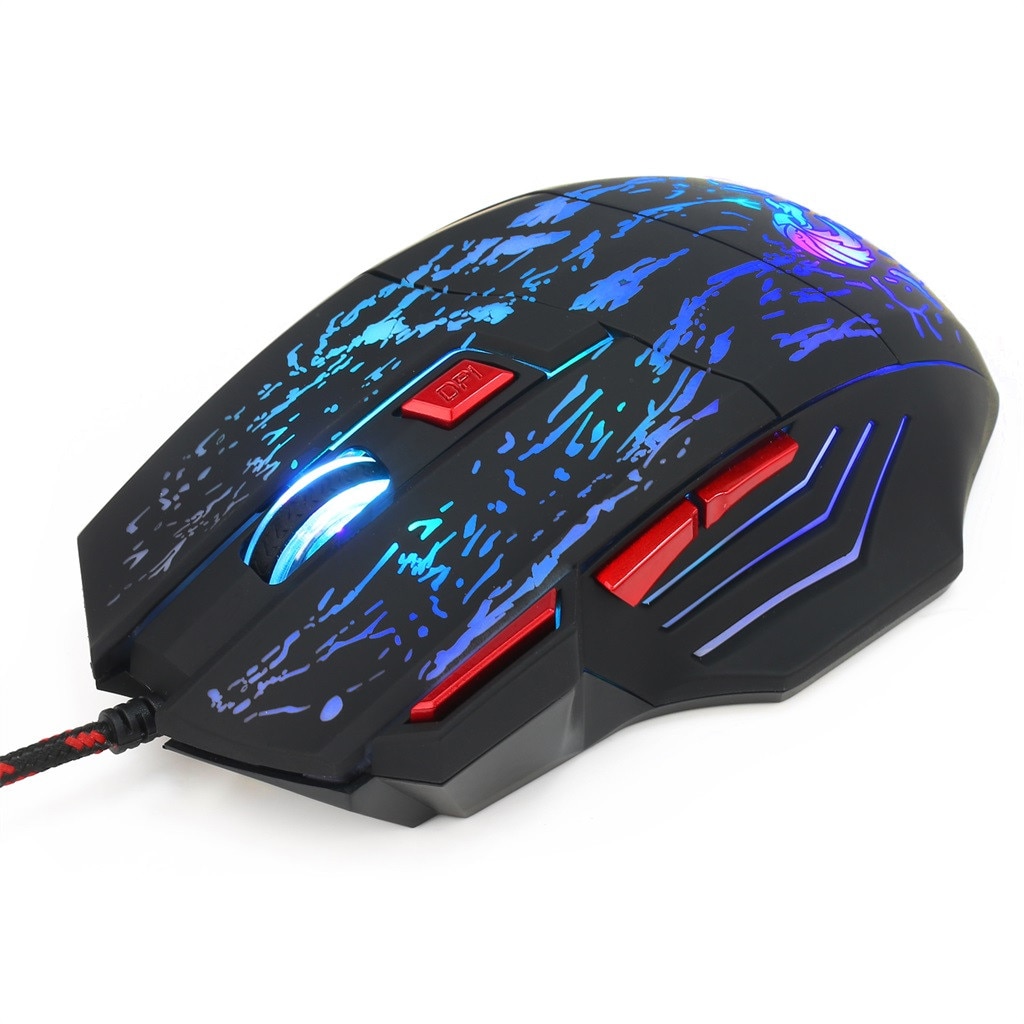 Ergonomic Multicolor Backlight One-Handed Game Keyboard Mouse Set 35 Keys 5500DPI Gamer Gaming Mouse Keyboard Combos z1212#4