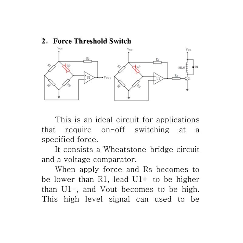 High Accuracy 10g-1kg Pressure Sensor Smart Flexible Thin Film Force Sensor U4LB