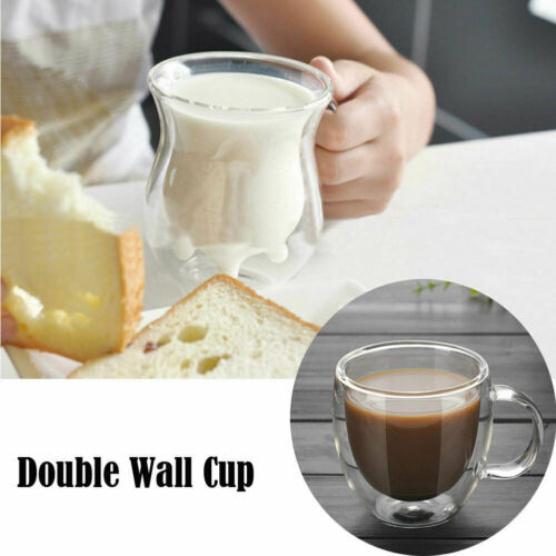 Double Wall Transparent Glass Mug Cup Insulate Home Office Tea Cup 150/250ML
