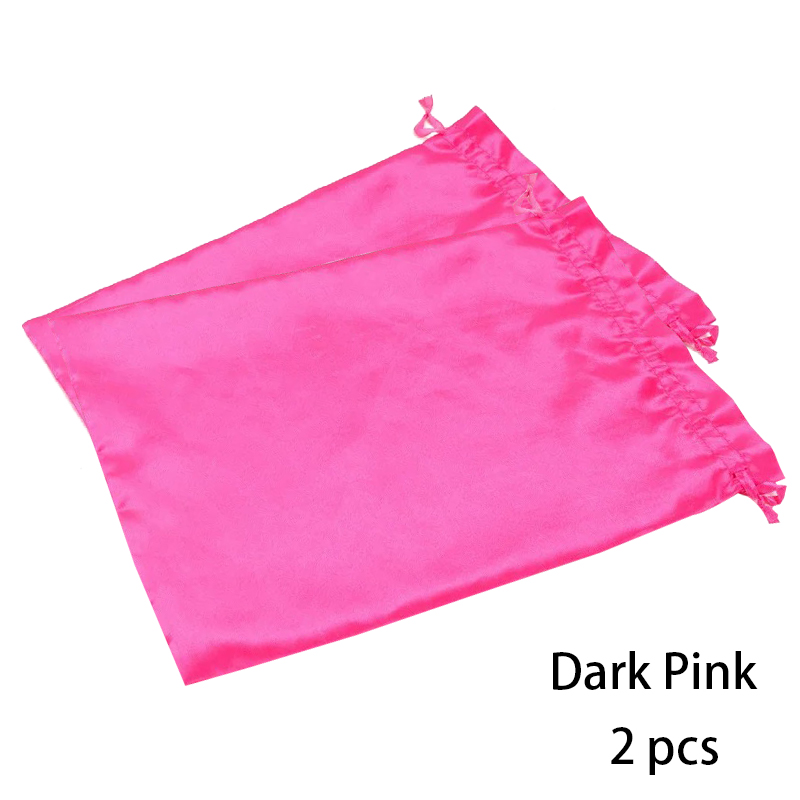 Satin--Aufbewahrungsbeutel, 25 x 35 cm, Perückenaufbewahrung, Satin--Perückentaschen, schwarz, rosa, weiche Seide, Perückentasche für Haar-Perücken-Verpackungswerkzeuge: Grün