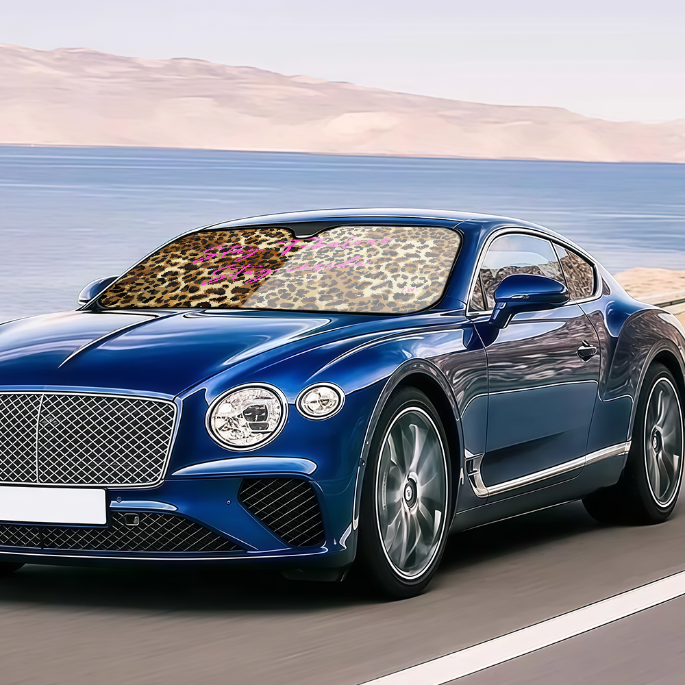 Leopard Print Car SunShade Solar Protection Windshield Sunshade Cover Sun Shade Auto Sun Visor Car Covers