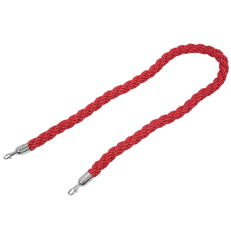 1.5m long Twisted Queue Barrier Rope Red for Posts Stands