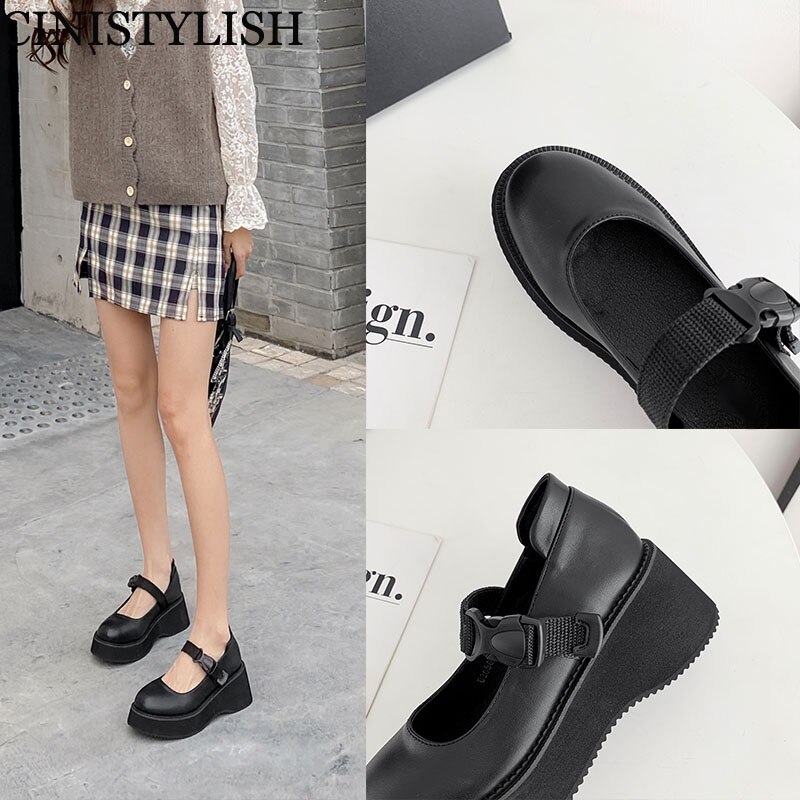 Demonia sko kvinder mary jane platform pump forår goth lolita sko kvinders japanske chunky høje hæle punk stil  y2k pumpe