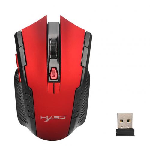 2.4G Mouse Senza Fili Del Mouse USB 2.0 Ricevitore Professionale Retto USB Scroll Mouse per il Computer Portatile Del Mouse Ottico Senza Fili PC Gamer: Rosso