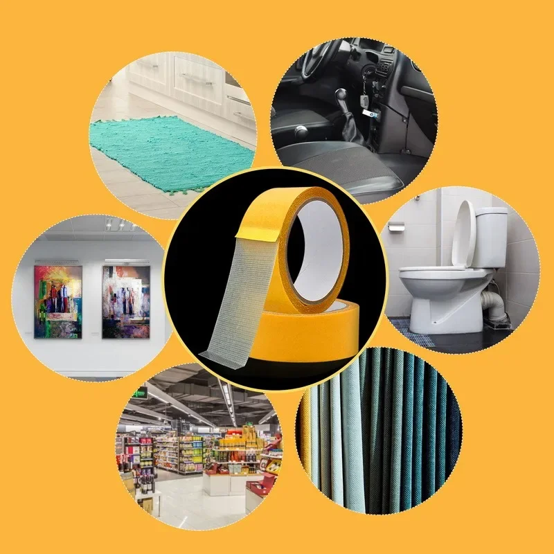 Super kleverige, dubbelzijdige plakband met hoge viscositeit - perfect voor tapijt-, leer-, muur- en vloerbevestiging!