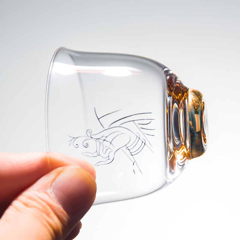 150ml glas master cup zen handmålad buddha hand lotus kopp värmebeständig tekopp te skål kung fu te set teware drinkware