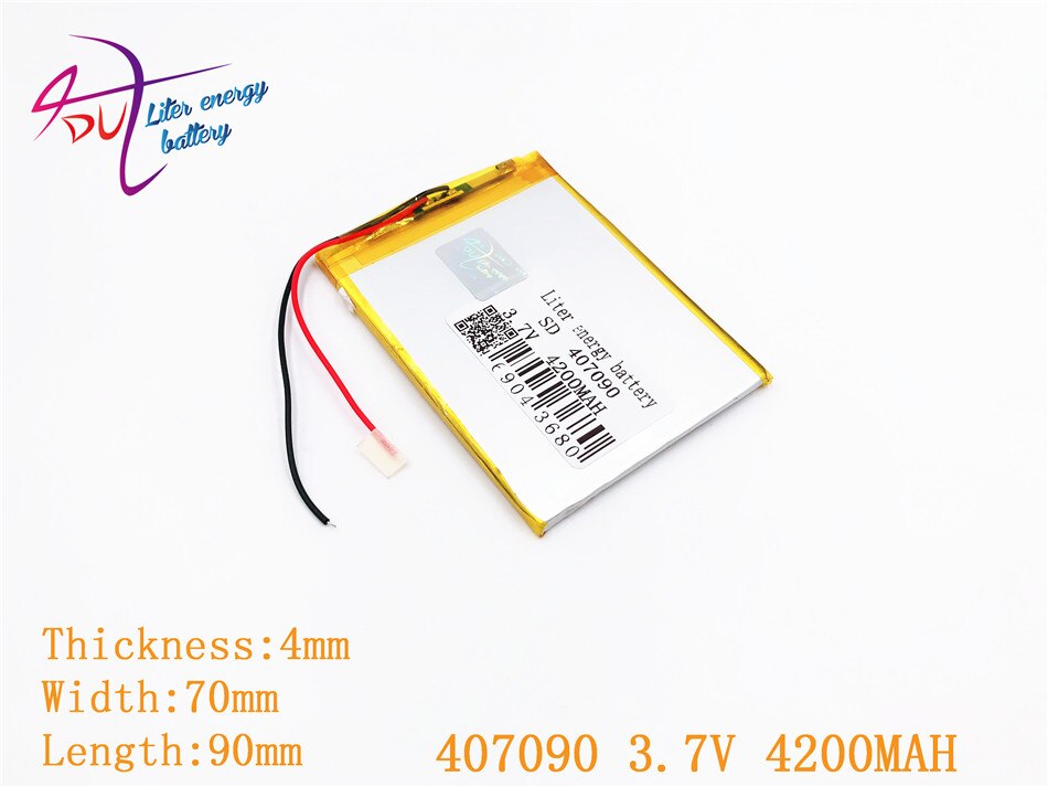 407090 3.7V 4200MAH Li-Polymer Battery For Tablet PC Irbis TZ56 TZ49 3G TZ709 TZ707 7043XD 407292 U25GT