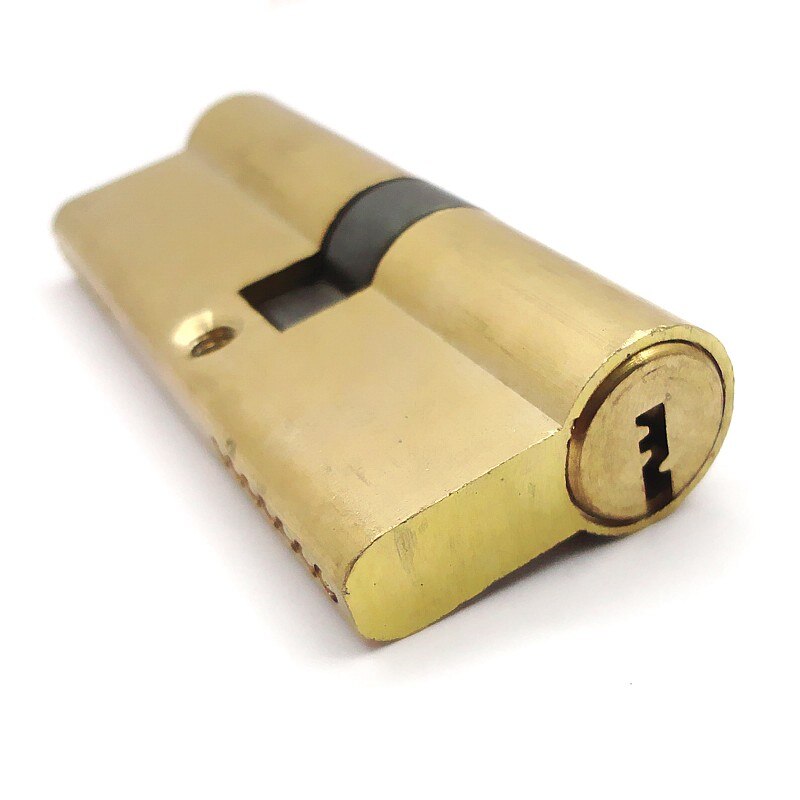 cerradura de puerta de barril 65 MM 32,5/32,5 con cilindro de latón de 7 teclas