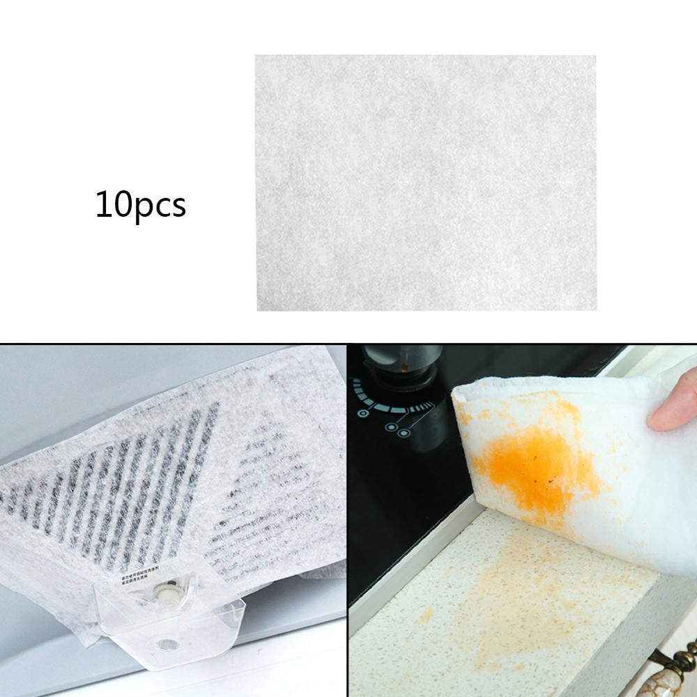 Campana extractora de tela no tejida, filtro de grasa, Extractor de ventilación, campana extractora, algodón absorbente de aceite, suministros de cocina 10 Uds