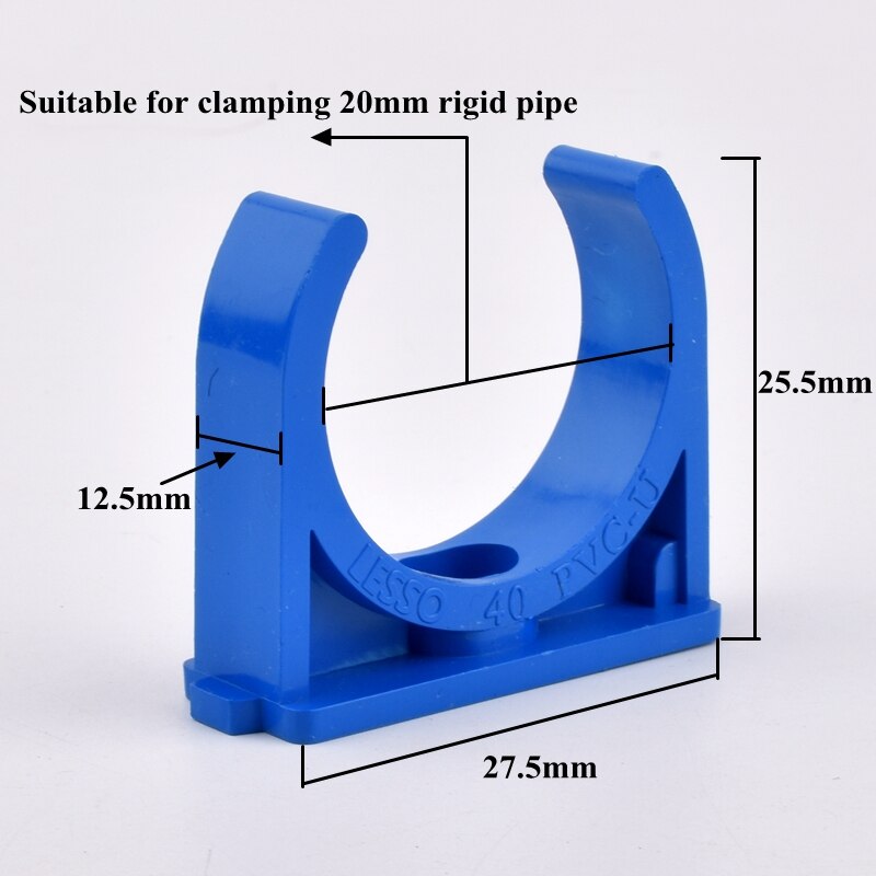 2~20 pcs 20-50mm PVC Pipe Clamp Garden Watering Irrigation Water Tube U Brace Retainer Aquarium Fish Tank Pipe Clip Fixing Joint: Inner Dia 20mm / 10pcs