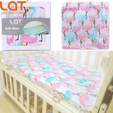 Bomuld krybbe lagen blød åndbar baby seng madras dække tegneserie nyfødt sengetøj til barneseng størrelse 130*70cm