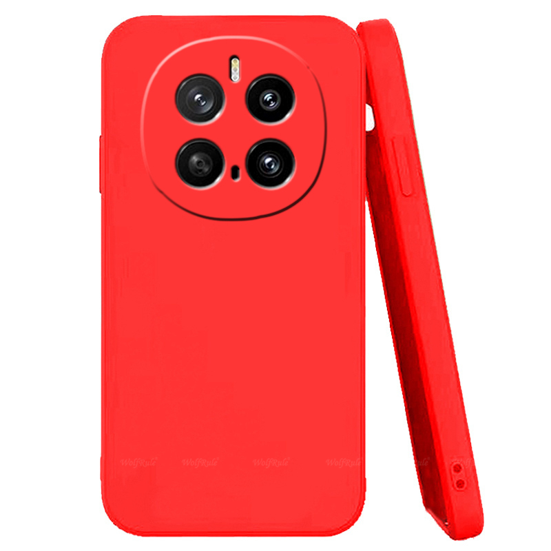 For Honor Magic 7 Pro Case Cover Huawei Honor Magic 7 Pro Capas Liquid Silicone TPU Soft Cover For Honor Magic 7 Pro Fundas: Red