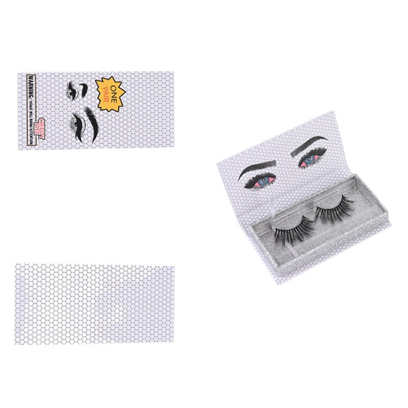 5Pcs Eyelash Packaging Empty Lashes Box With Clear Tray Rectangle Lash Cases Lash Boxes Packaging: white