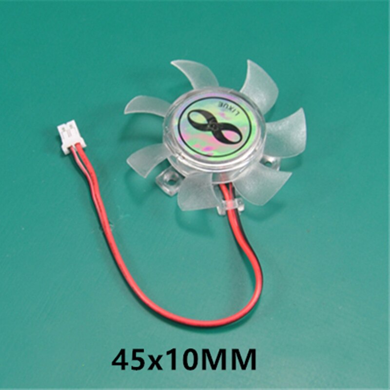 Ventilador VGA de 35MM, 45MM, 55MM, 65MM, 75MM de diámetro, 25MM, 26MM, 42MM, con muchos agujeros, espaciado DC12V, hoja de ventilador de 2 pines