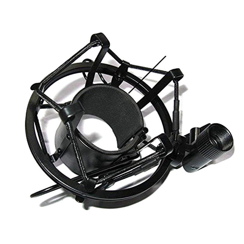 Mikrofonspinne mit doppeltem gitterfilter, einstellbarer vibrationsdämpfung und hoher isolierung, metall-mikrofonhalterungsclip