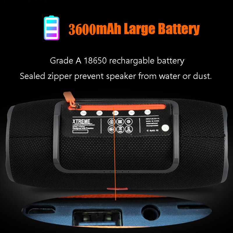 Outdoor Bluetooth Speaker Subwoofer TWS 40W Speaker Waterproof Portable Music Player 3600 mAh battery column soundbar caixa DE