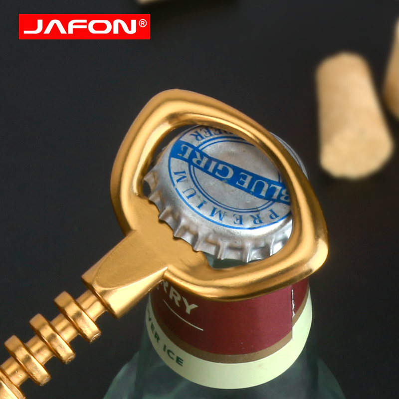 Dark Gold Wine Opener Wing Corkscrews with Beer Bottle Opener Stooper and Bag in Box for Kitchen Accessories Idea