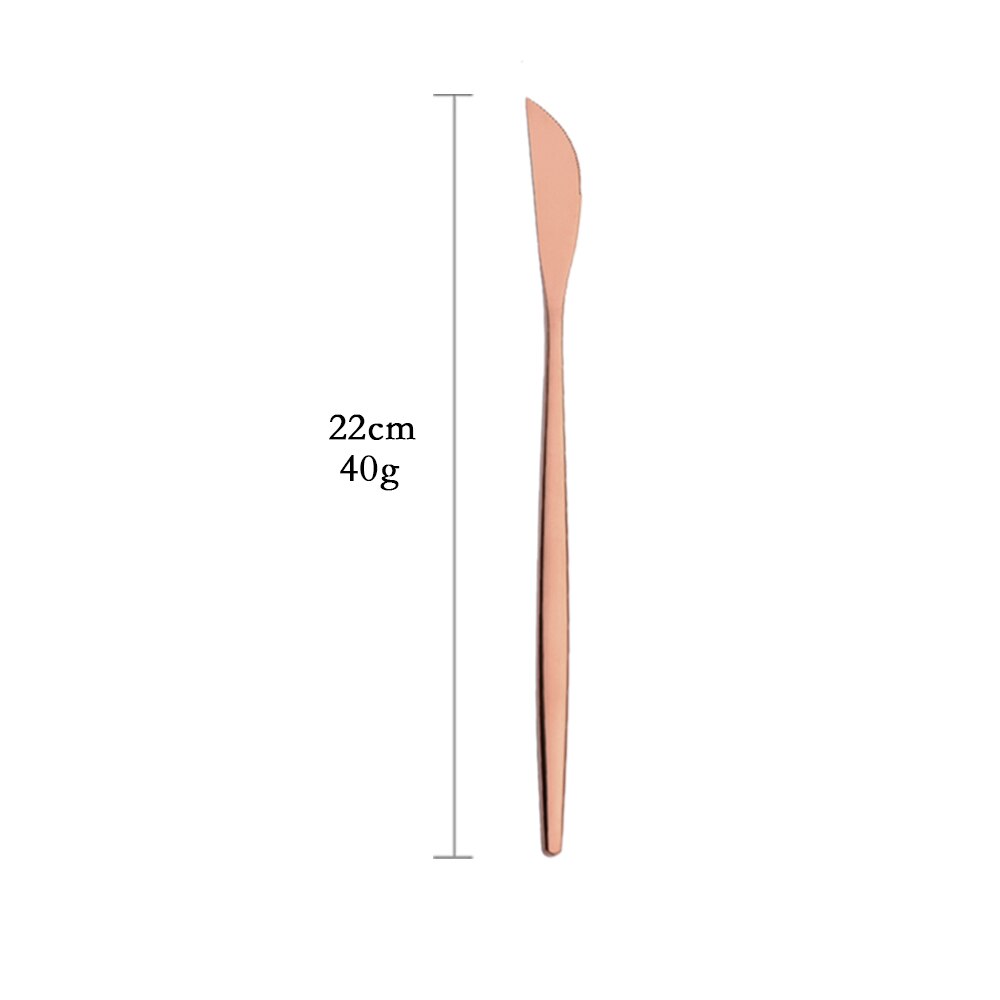 Spiegel Rose Goud Bestek Bestekset Roestvrij Staal Thuis Servies Feest Vork Lepel Dessertmes Keuken Diner Servies Set: Chocolade