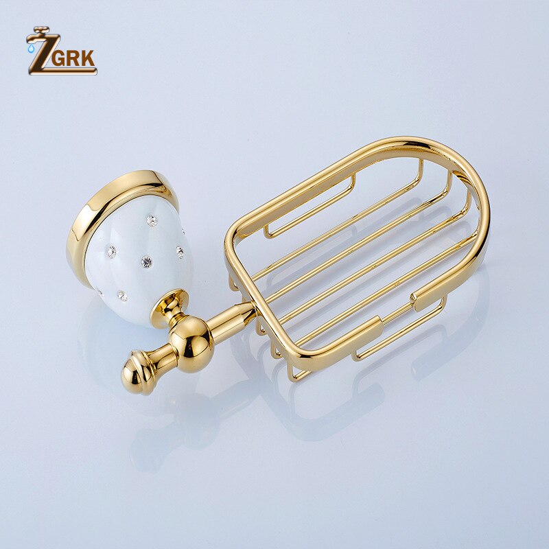 ZGRK Bathroom Holder Chrome Soap Dish Wall mounted soap box Anodizing Surface Kitchen Mounted Holder