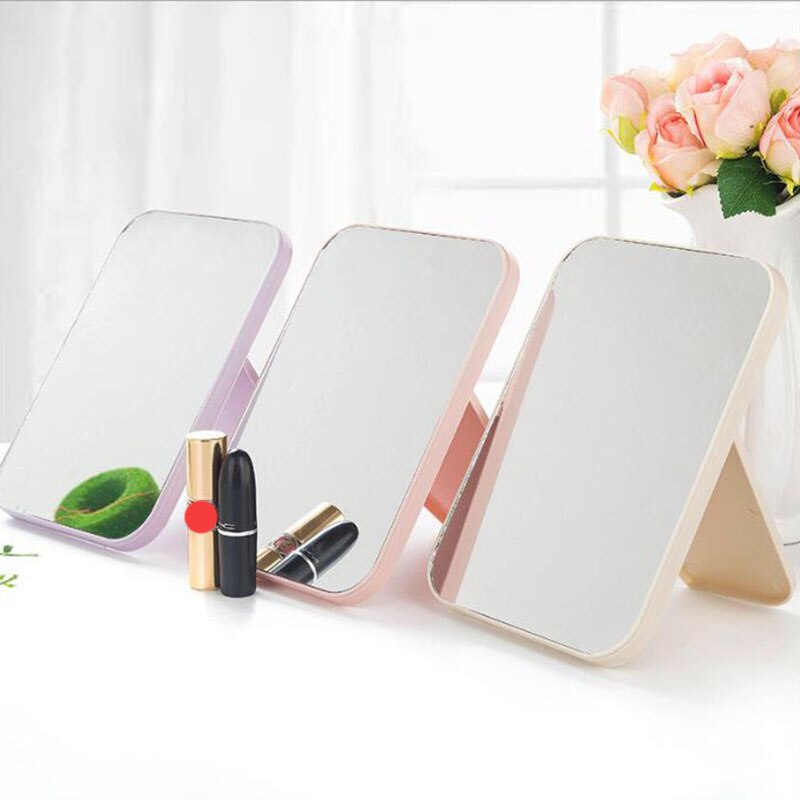 Miroir de maquillage pliant HD rectangulaire Table miroir bureau Simple Dressing Portable vanité maquillage miroir