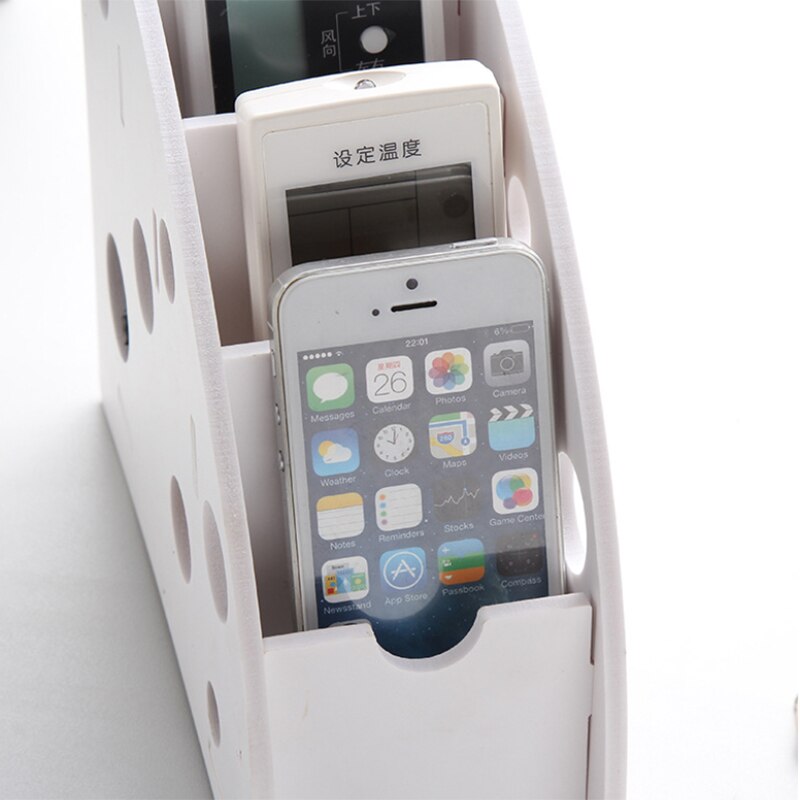 Diy biurko pokrowiec na zdalny kontroler uchwyt skrzynki Tv Dvd Vcr krok mobilny stojak na telefon organizator biurowy