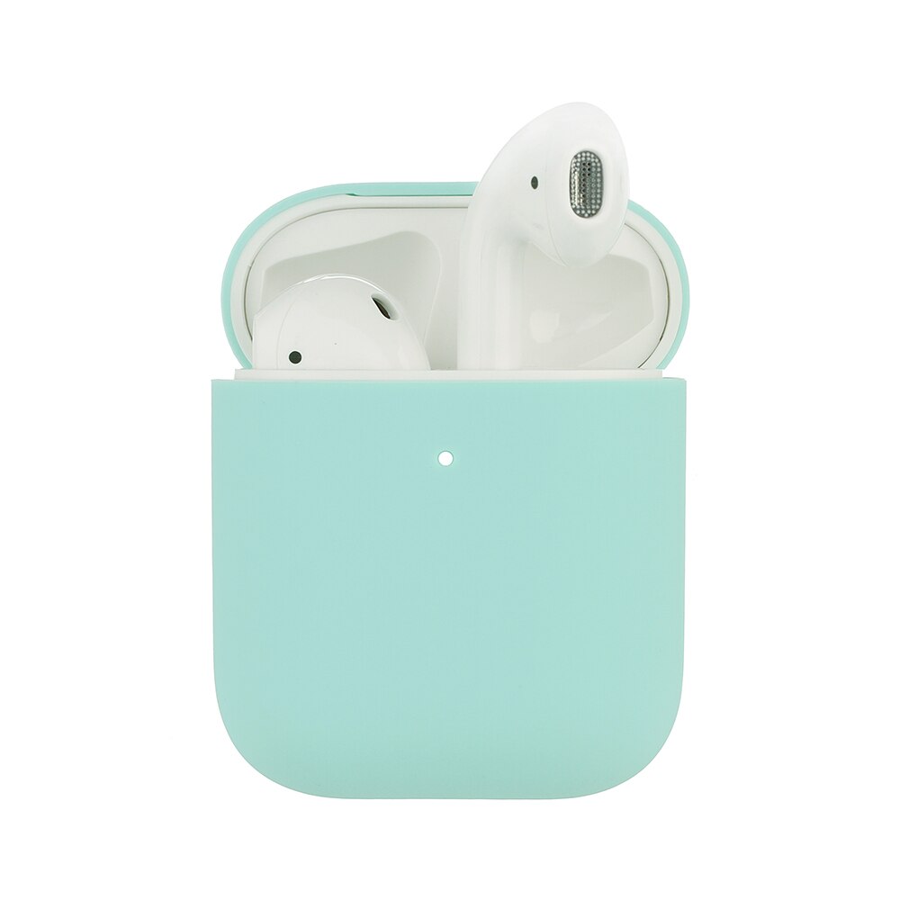 Casos de silicone macio para apple airpods 1/2 caso protetor bluetooth sem fio fone de ouvido capa para apple ar pods caixa de carregamento sacos: Coastal blue