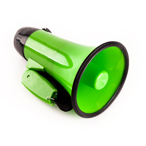 High Power 25 Watt Portable Megaphone Speaker Bullhorn Voice And Siren/Alarm Modes With Volume Control And Strap