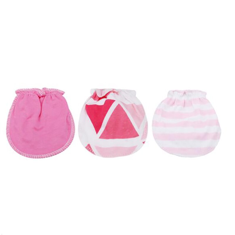 3 pçs/set Luvas Luvas Bebê Super Macio Newborn Boy Girl Segurança Raspe Mittens Tamanho 0-6 Meses Do Bebê Acessórios