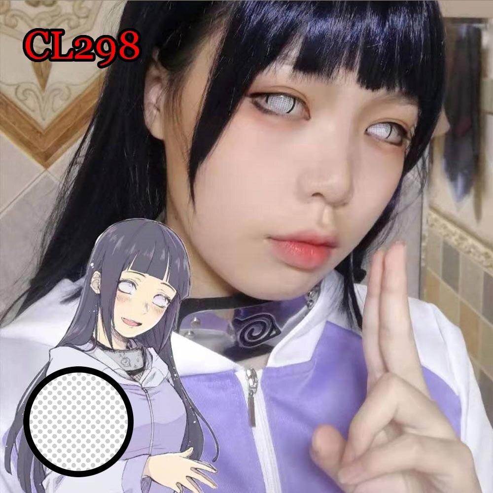 Lentes de contacto amarillas para Halloween, lentes de animación con personajes de dibujos animados japoneses populares, CL207 SENNIN