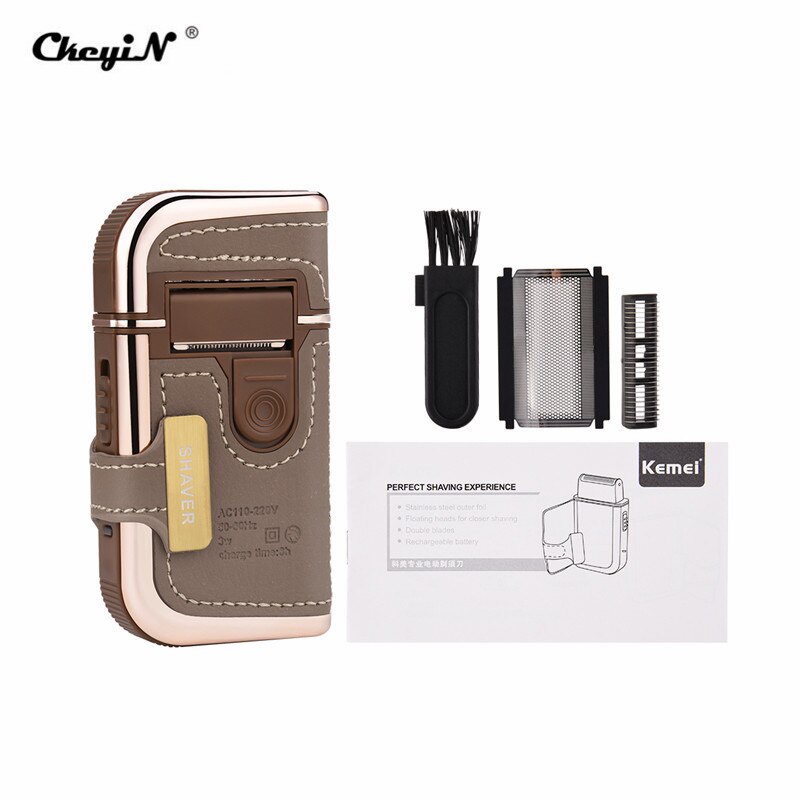 Ckeyin-maquinilla eléctrica para cortar el pelo y la barba para hombre, afeitadora inalámbrica, potente, recargable por USB, 50: RC077G