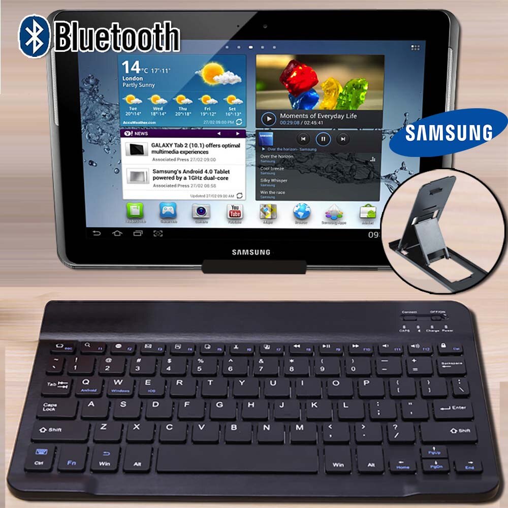 Teclado inalámbrico Bluetooth para tableta Samsung Galaxy Book de 10,6 &quot;/Note 10,1&quot;/Tab 10,1 &quot;/Tab 8,9&quot;/Tab E 9,6 &quot;/Tab 2 3 4 10,1&quot;